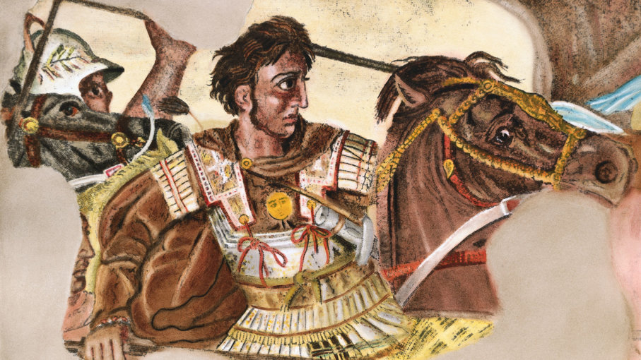 painting of alexander the great on horseback